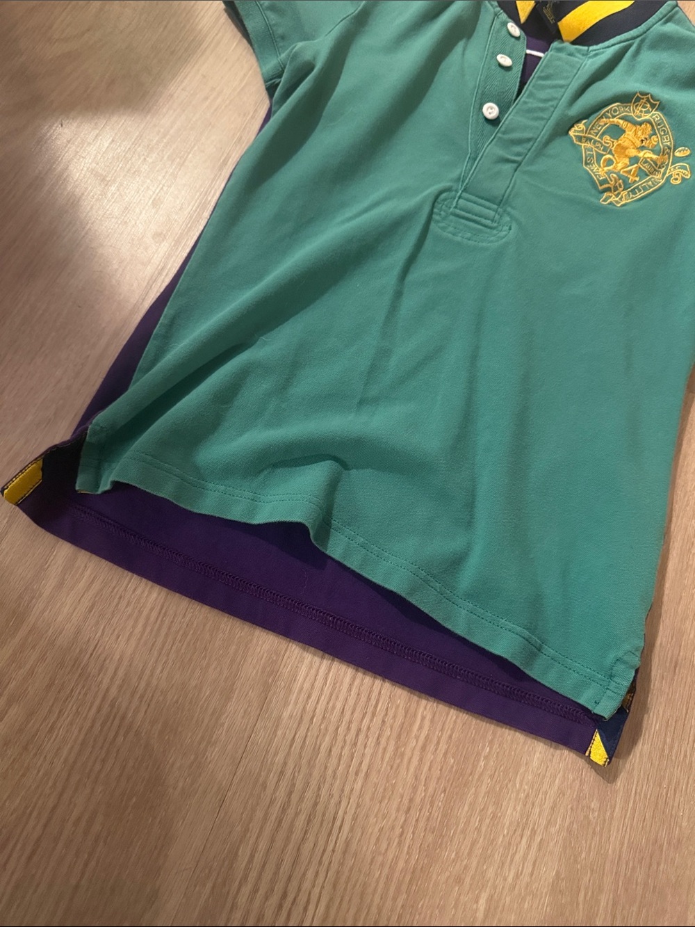 Rugby Ralph Lauren Green Short-Sleeve Polo with Yellow Crest - Picture 12 of 12